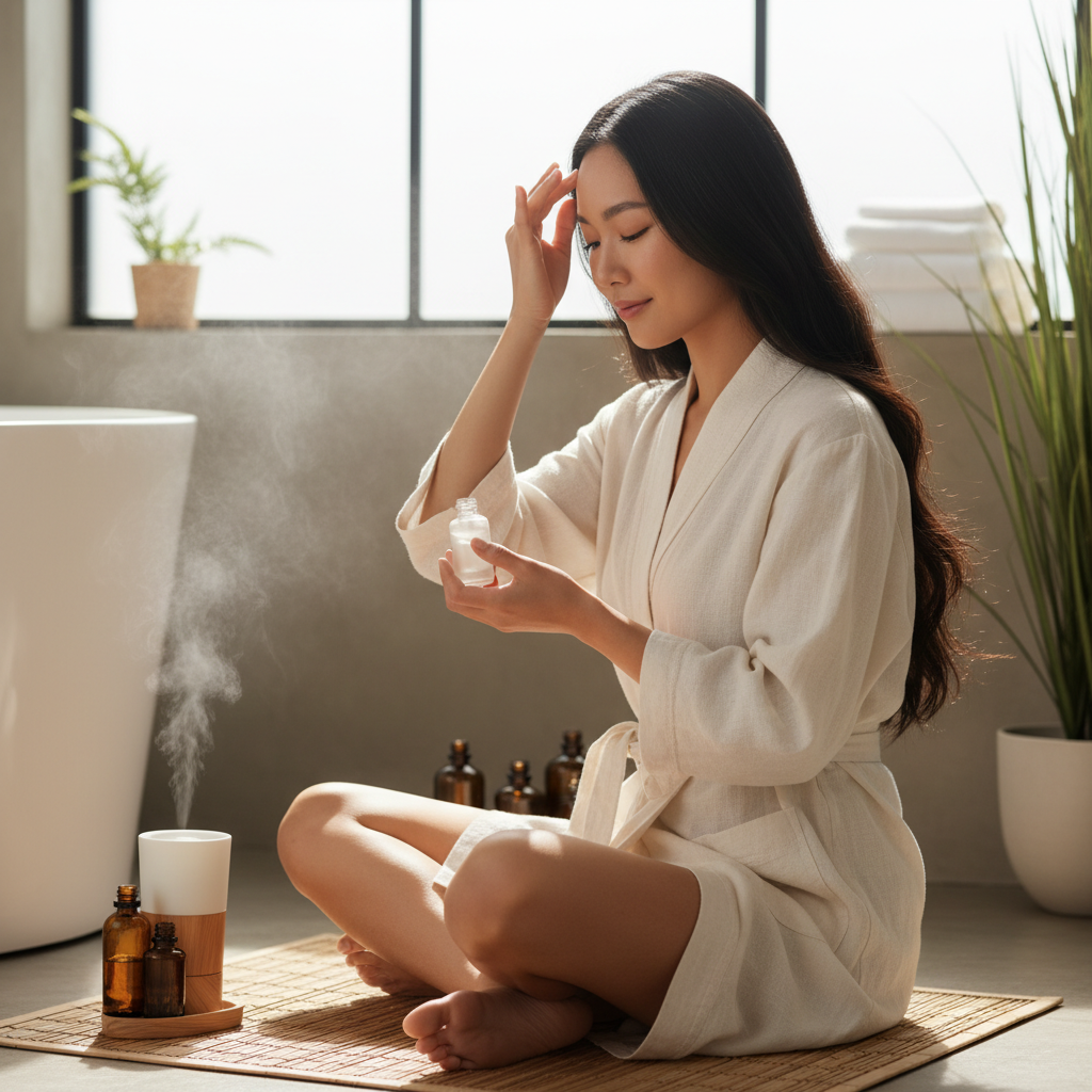 為主題〈居家香氛風格設計：讓空間有故事〉生成『內文圖片』：4:3或1:1，資訊圖/步驟圖/成分圖，簡潔易讀，含2-4個重點標籤。