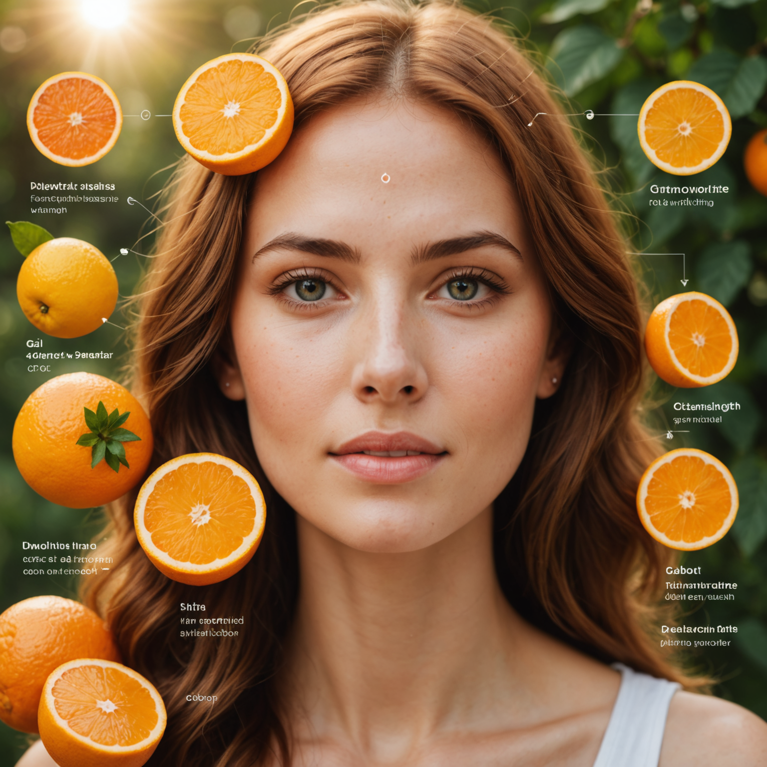 為主題〈維他命C對皮膚美白的真正功效〉生成『內文圖片』：4:3或1:1，資訊圖/步驟圖/成分圖，簡潔易讀，含2-4個重點標籤。